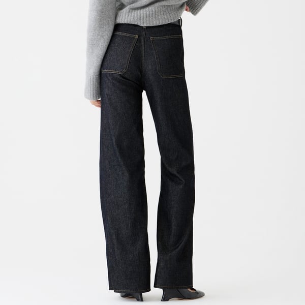 Pantalon Sailor Taille Haute à Jambe Large
