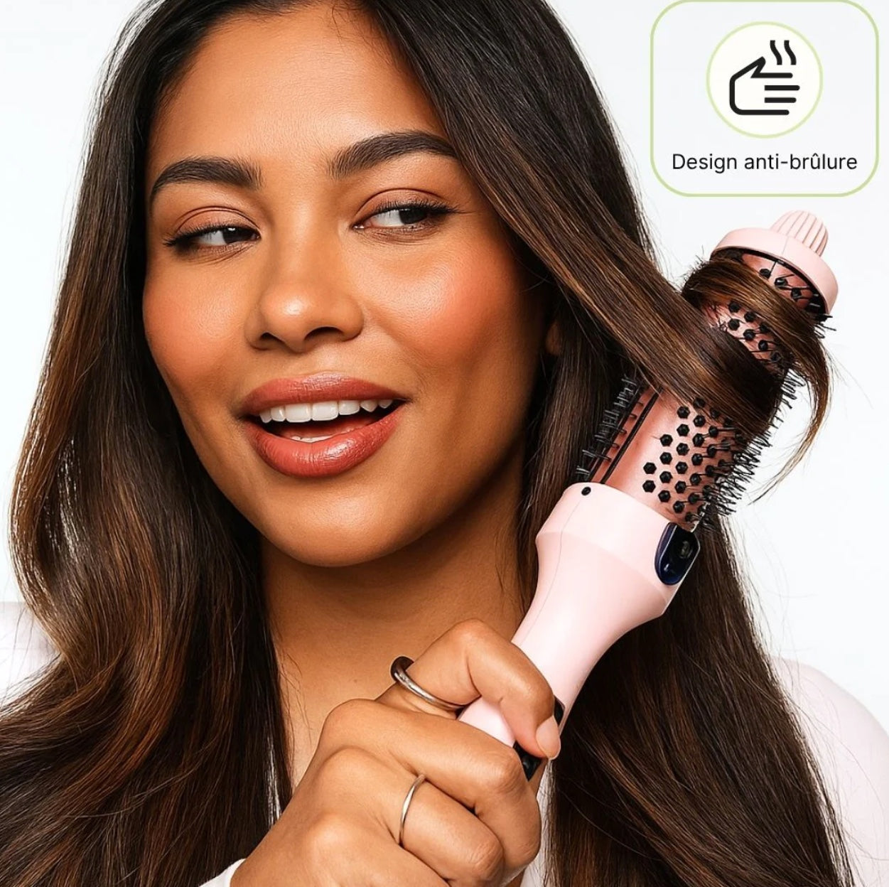 Brosse Thermique Ionique 3-en-1 : Lissage, Volume & Boucles